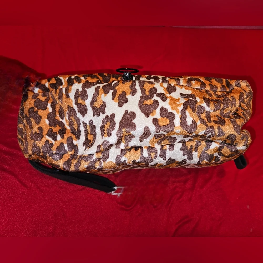 Soft Leopard Print Dance Shoe Bag Approx 14x10x4